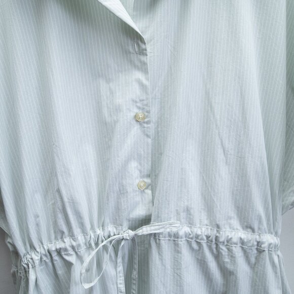 Adore Me Ruffled and Striped Shirt Dress in Light Mint - Picture 5 of 9